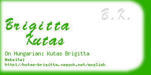 brigitta kutas business card